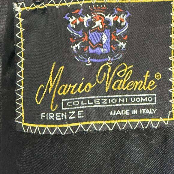 Vintage Mario Valente 100% Cashmere Black Trench Coat Made Italy 48 Men's XL - Picture 7 of 9